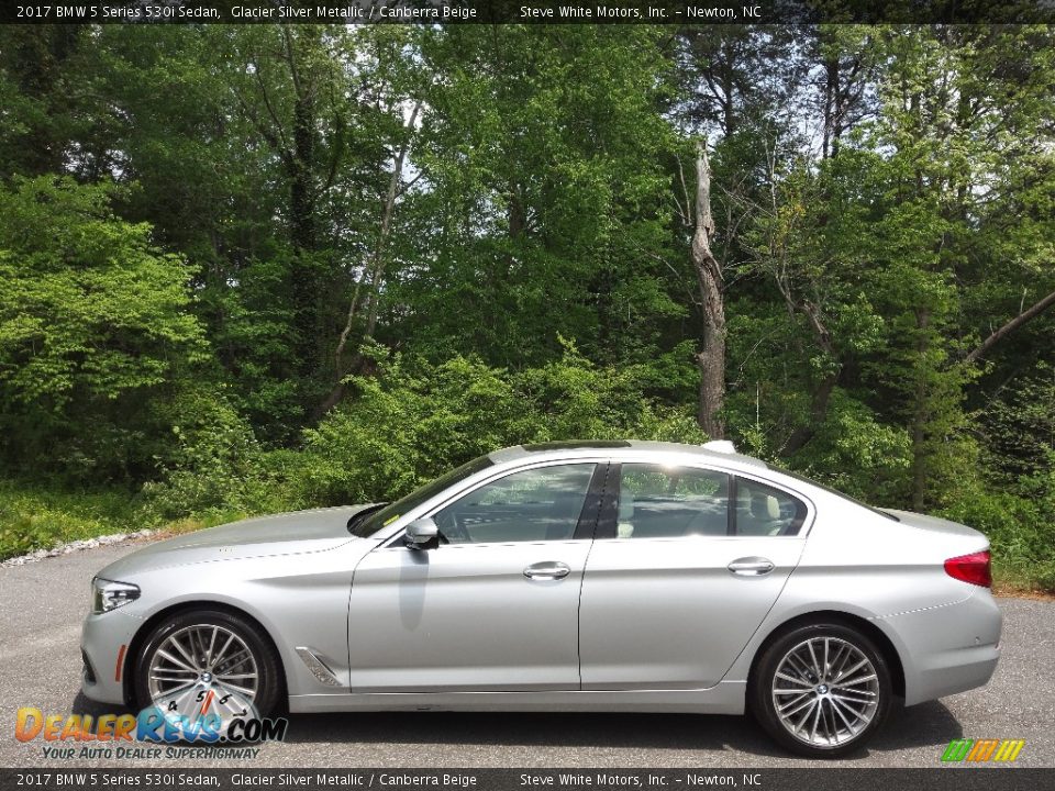 2017 BMW 5 Series 530i Sedan Glacier Silver Metallic / Canberra Beige Photo #1