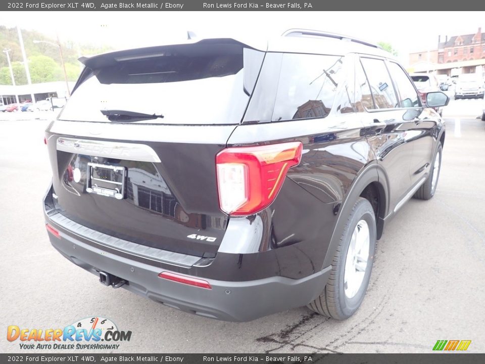 2022 Ford Explorer XLT 4WD Agate Black Metallic / Ebony Photo #8