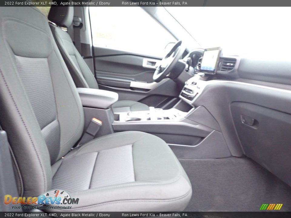 2022 Ford Explorer XLT 4WD Agate Black Metallic / Ebony Photo #12