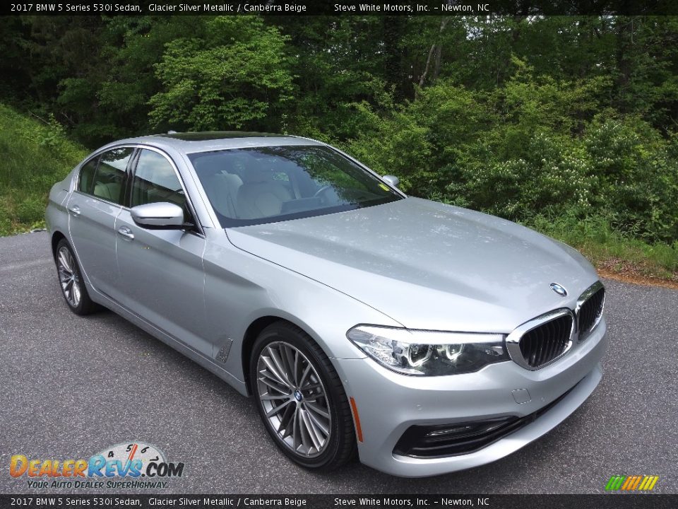 2017 BMW 5 Series 530i Sedan Glacier Silver Metallic / Canberra Beige Photo #5