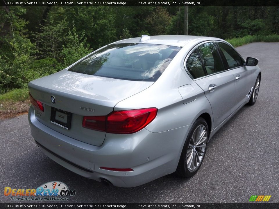 2017 BMW 5 Series 530i Sedan Glacier Silver Metallic / Canberra Beige Photo #7