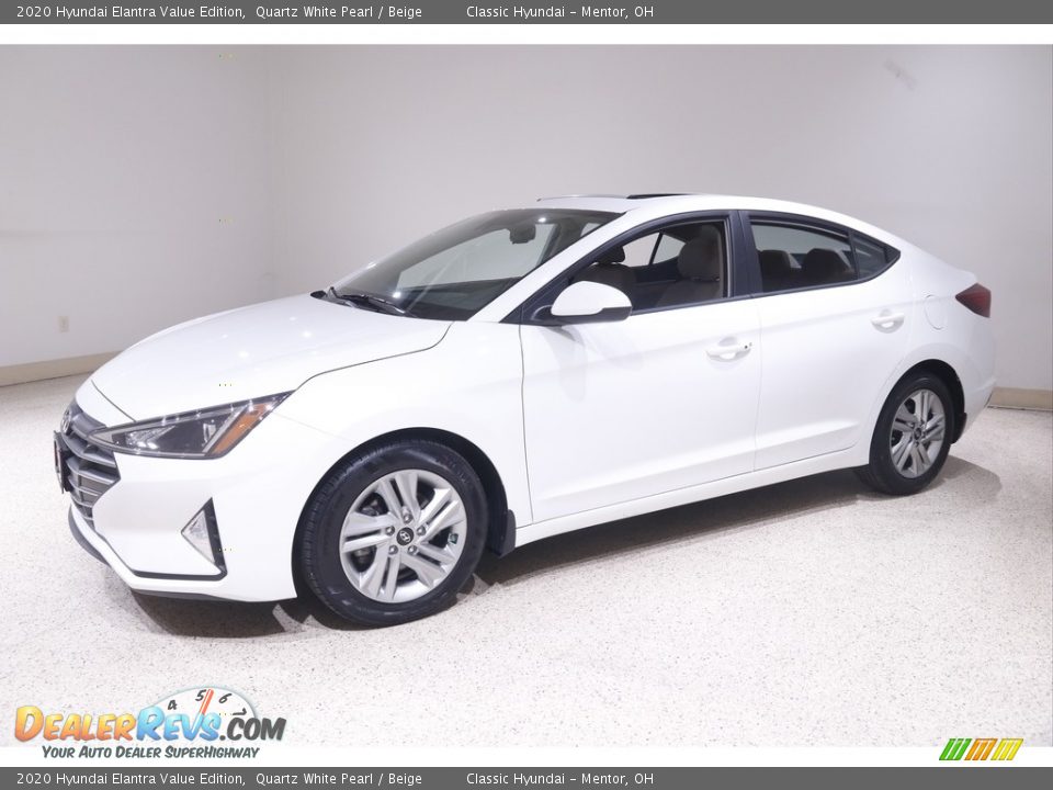 2020 Hyundai Elantra Value Edition Quartz White Pearl / Beige Photo #3