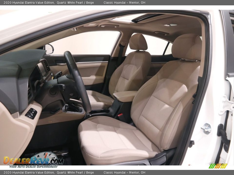 2020 Hyundai Elantra Value Edition Quartz White Pearl / Beige Photo #5