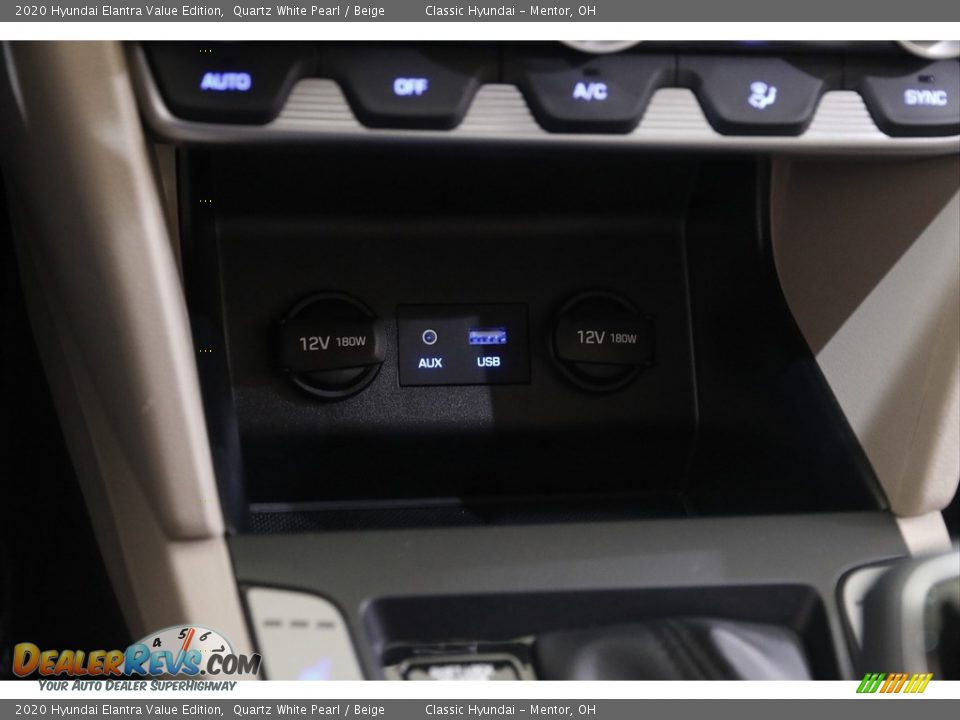 2020 Hyundai Elantra Value Edition Quartz White Pearl / Beige Photo #12