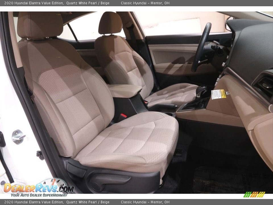 2020 Hyundai Elantra Value Edition Quartz White Pearl / Beige Photo #14