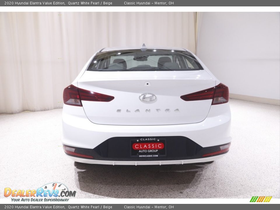 2020 Hyundai Elantra Value Edition Quartz White Pearl / Beige Photo #17