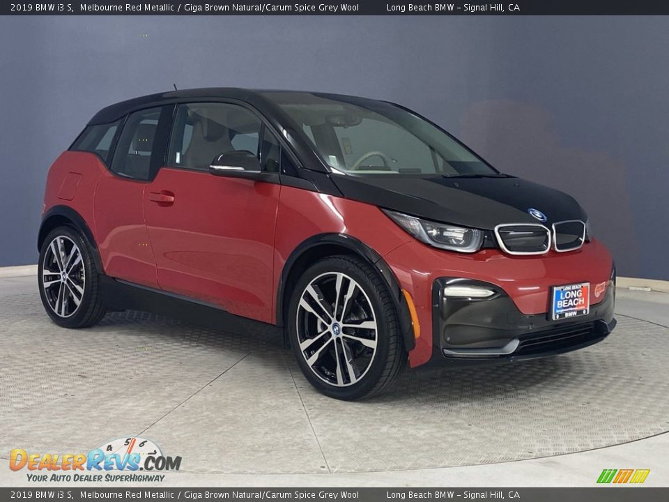 2019 BMW i3 S Melbourne Red Metallic / Giga Brown Natural/Carum Spice Grey Wool Photo #36