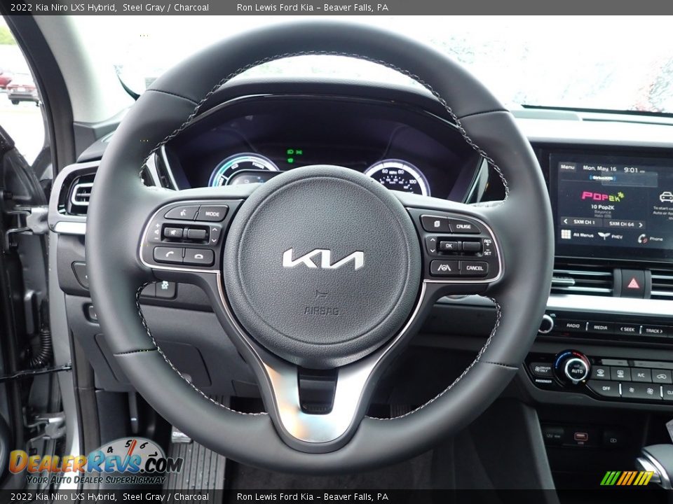 2022 Kia Niro LXS Hybrid Steel Gray / Charcoal Photo #19