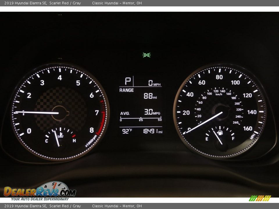 2019 Hyundai Elantra SE Scarlet Red / Gray Photo #8