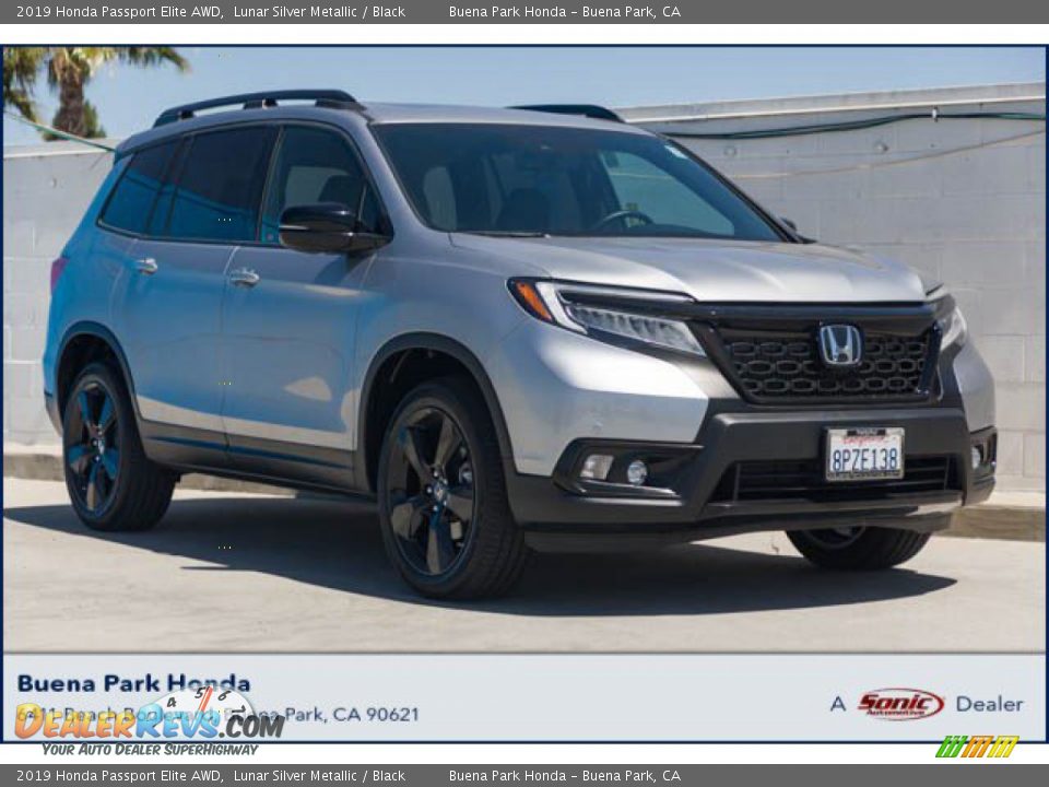 2019 Honda Passport Elite AWD Lunar Silver Metallic / Black Photo #1