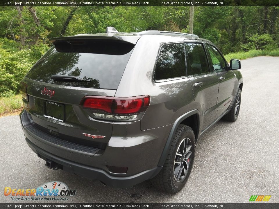 2020 Jeep Grand Cherokee Trailhawk 4x4 Granite Crystal Metallic / Ruby Red/Black Photo #6