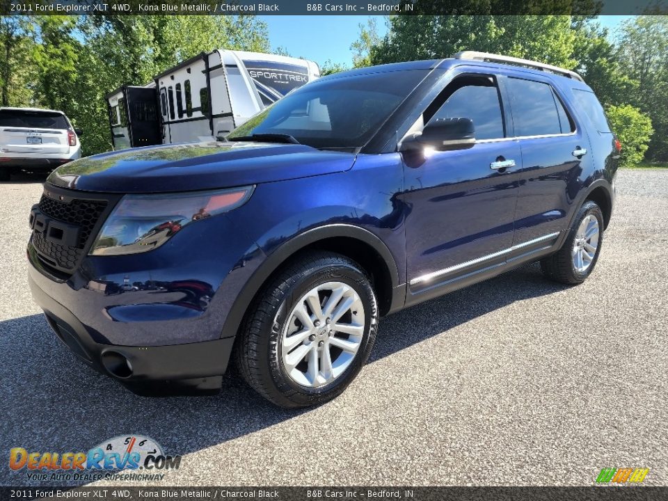 2011 Ford Explorer XLT 4WD Kona Blue Metallic / Charcoal Black Photo #1