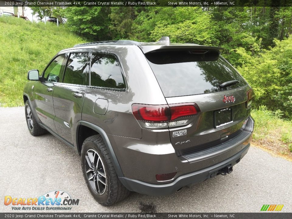 2020 Jeep Grand Cherokee Trailhawk 4x4 Granite Crystal Metallic / Ruby Red/Black Photo #8