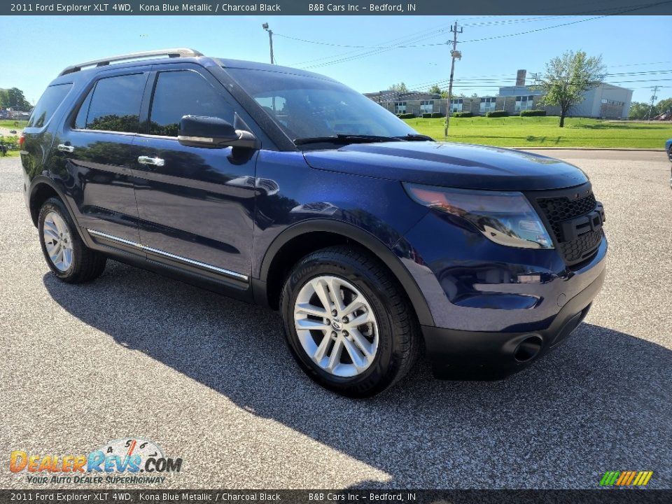 2011 Ford Explorer XLT 4WD Kona Blue Metallic / Charcoal Black Photo #3