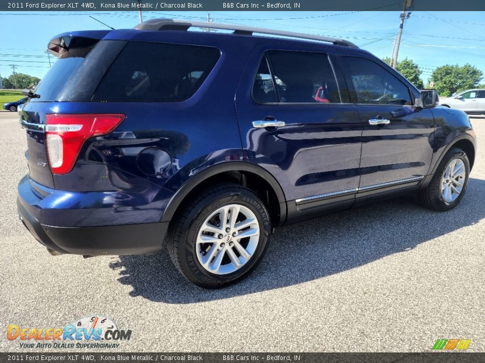 2011 Ford Explorer XLT 4WD Kona Blue Metallic / Charcoal Black Photo #4