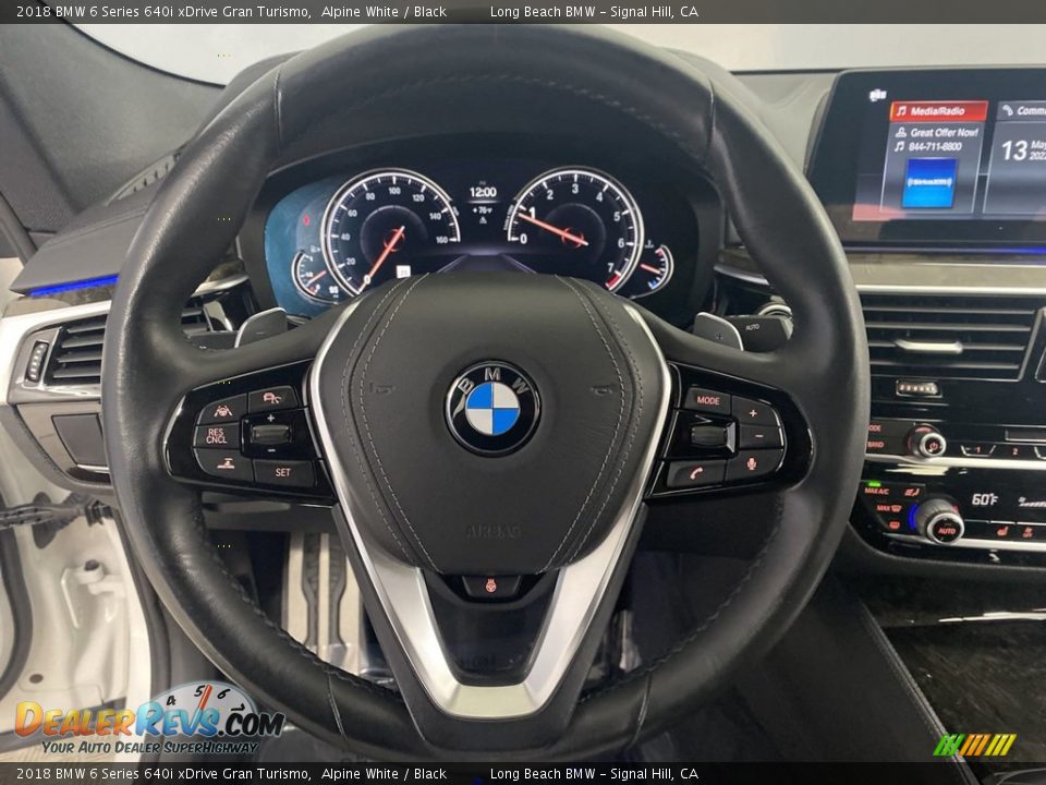 2018 BMW 6 Series 640i xDrive Gran Turismo Alpine White / Black Photo #18