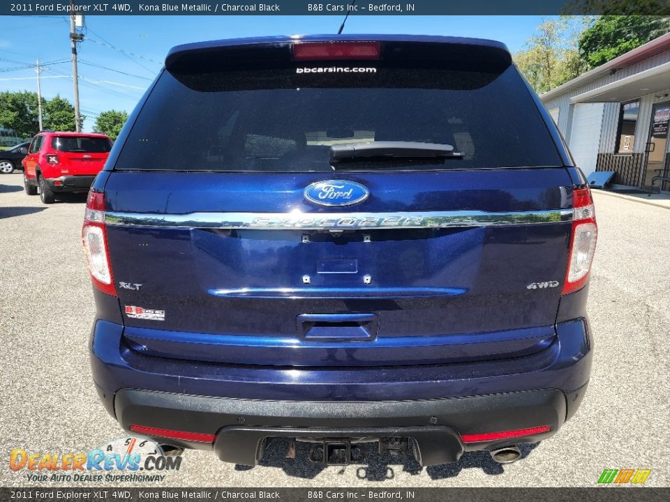 2011 Ford Explorer XLT 4WD Kona Blue Metallic / Charcoal Black Photo #5