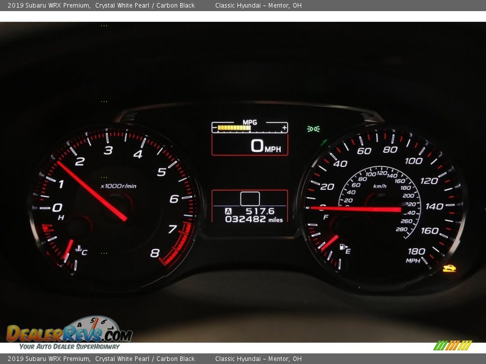 2019 Subaru WRX Premium Gauges Photo #8