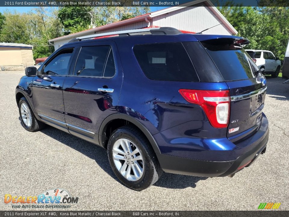 2011 Ford Explorer XLT 4WD Kona Blue Metallic / Charcoal Black Photo #6