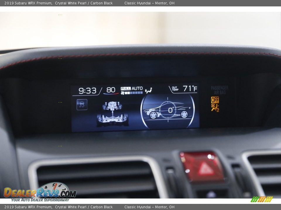 2019 Subaru WRX Premium Gauges Photo #12