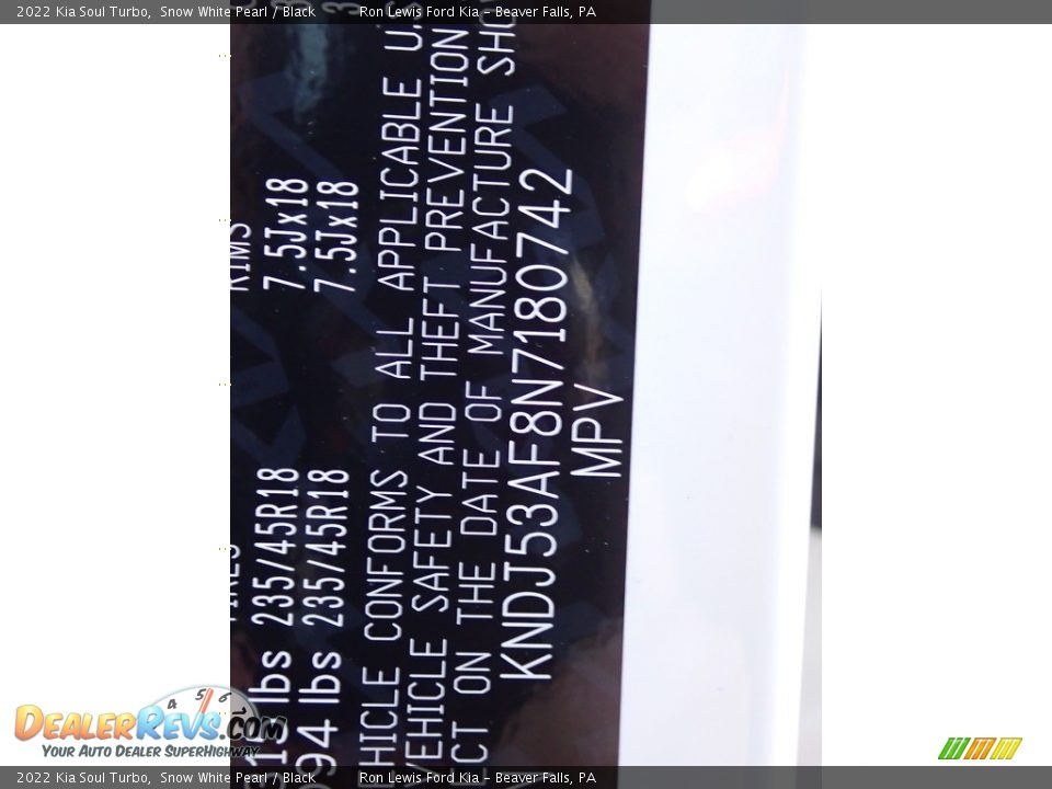 2022 Kia Soul Turbo Snow White Pearl / Black Photo #20