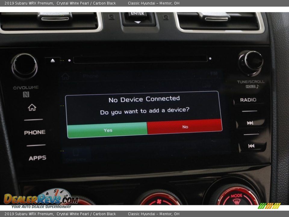 2019 Subaru WRX Premium Crystal White Pearl / Carbon Black Photo #15