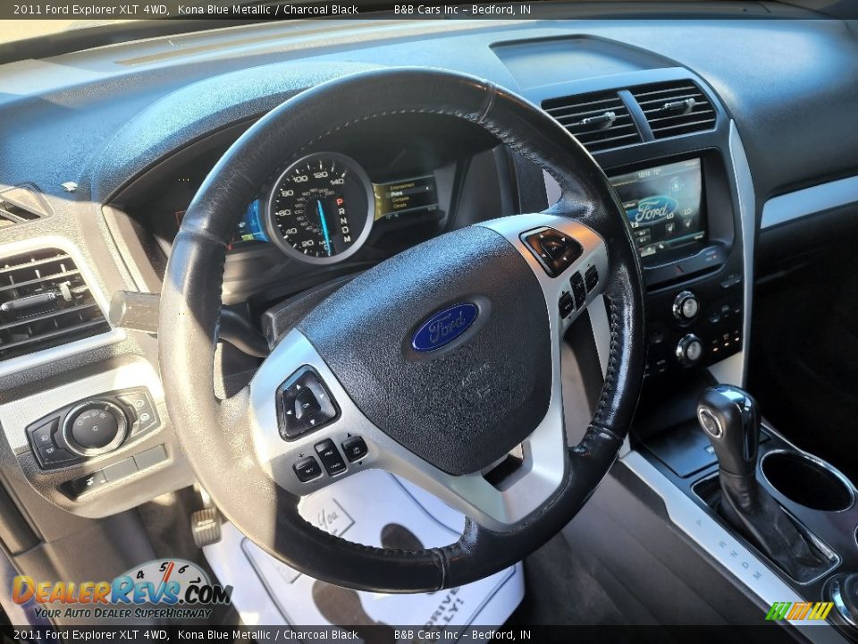2011 Ford Explorer XLT 4WD Kona Blue Metallic / Charcoal Black Photo #18