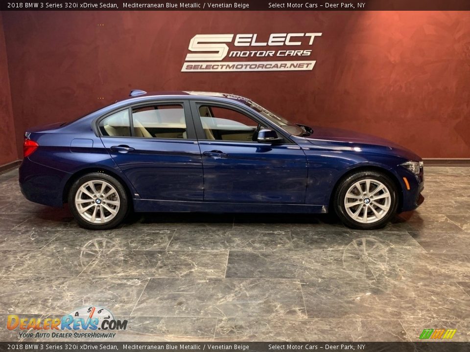 2018 BMW 3 Series 320i xDrive Sedan Mediterranean Blue Metallic / Venetian Beige Photo #4