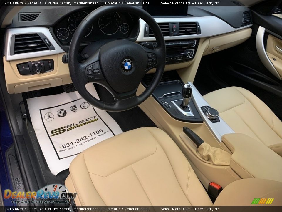 2018 BMW 3 Series 320i xDrive Sedan Mediterranean Blue Metallic / Venetian Beige Photo #9