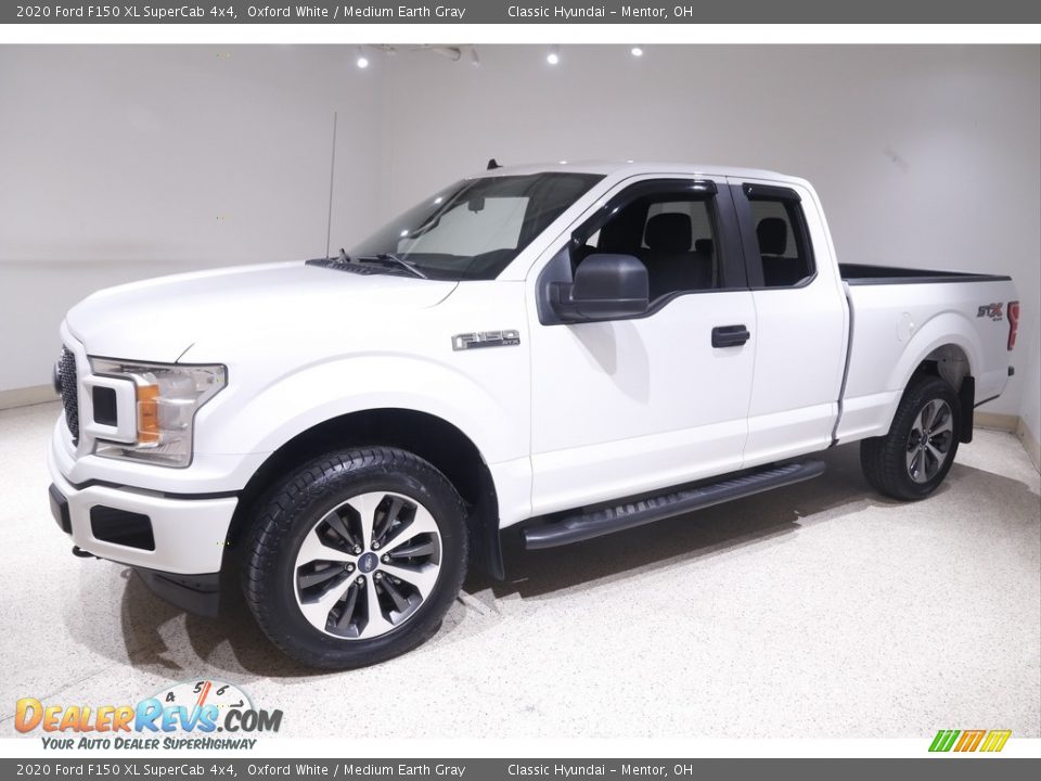 2020 Ford F150 XL SuperCab 4x4 Oxford White / Medium Earth Gray Photo #3