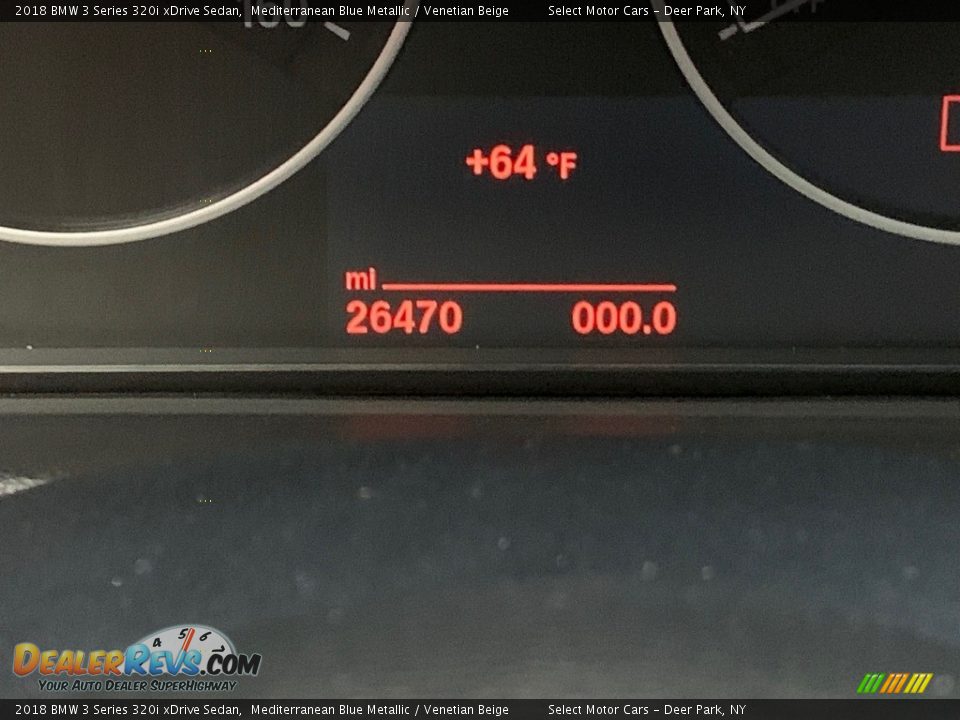 2018 BMW 3 Series 320i xDrive Sedan Mediterranean Blue Metallic / Venetian Beige Photo #17