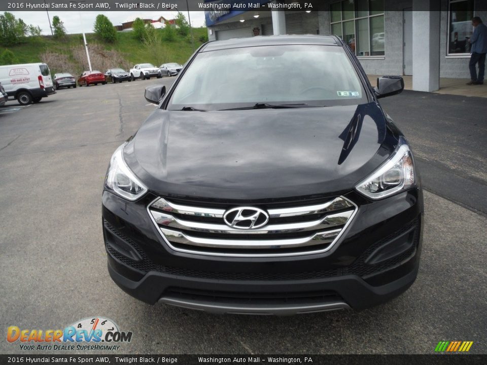 2016 Hyundai Santa Fe Sport AWD Twilight Black / Beige Photo #4