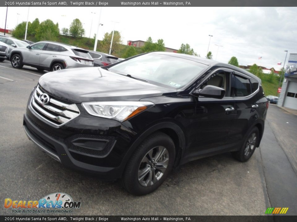 2016 Hyundai Santa Fe Sport AWD Twilight Black / Beige Photo #5