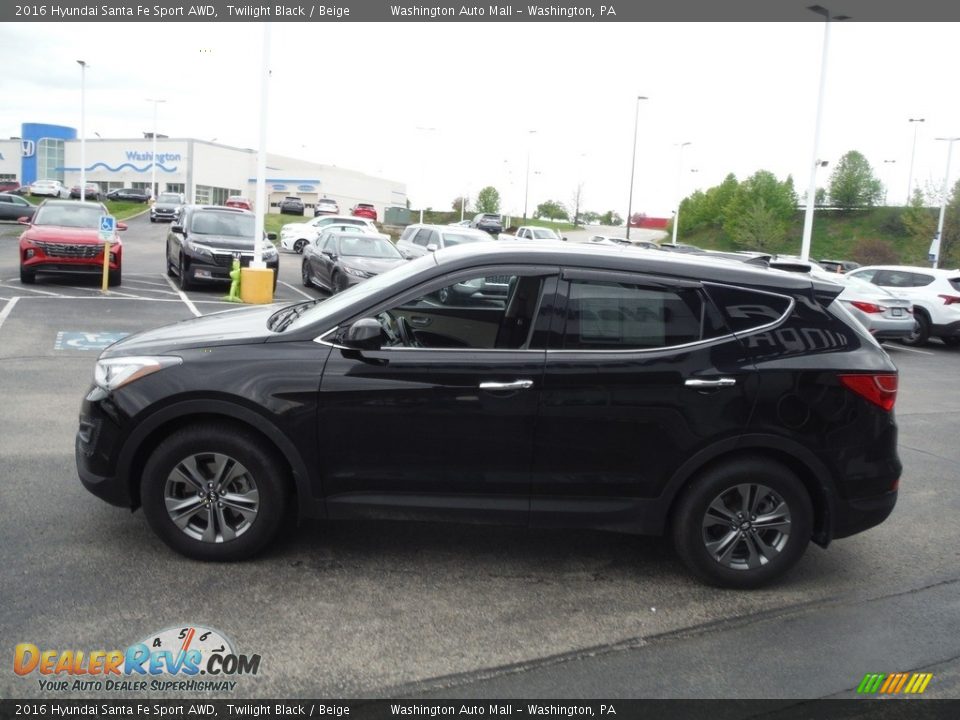 2016 Hyundai Santa Fe Sport AWD Twilight Black / Beige Photo #6