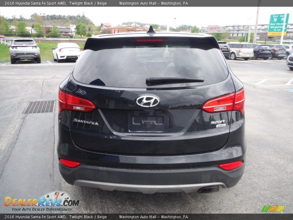 2016 Hyundai Santa Fe Sport AWD Twilight Black / Beige Photo #7