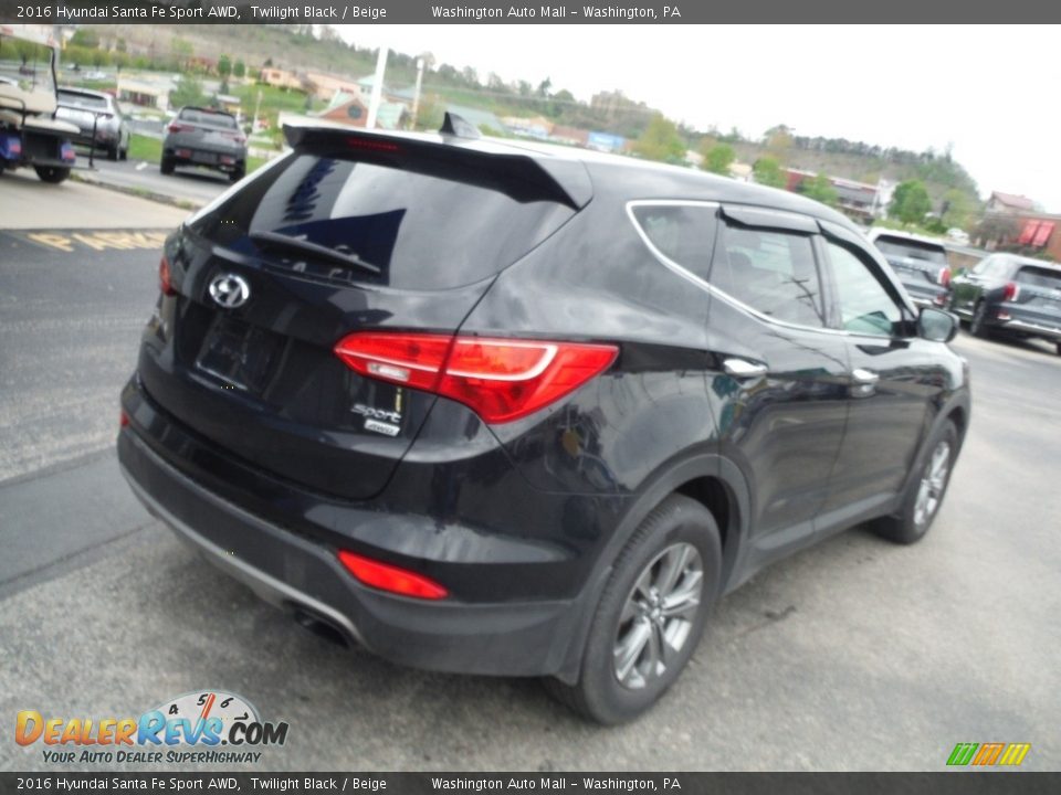 2016 Hyundai Santa Fe Sport AWD Twilight Black / Beige Photo #8