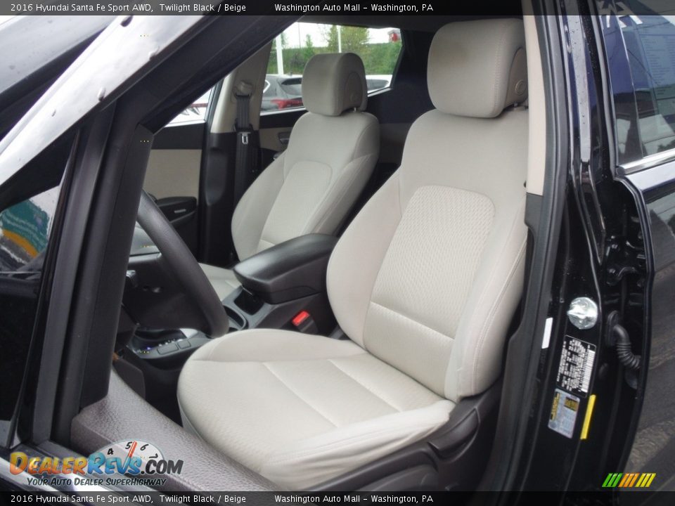 Front Seat of 2016 Hyundai Santa Fe Sport AWD Photo #11