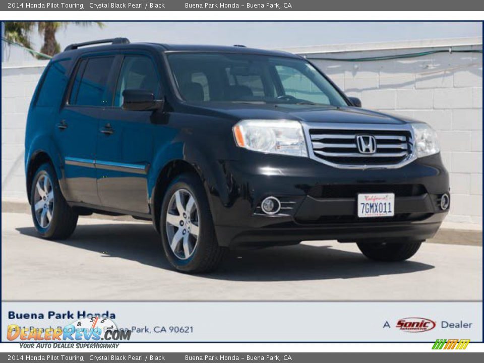 2014 Honda Pilot Touring Crystal Black Pearl / Black Photo #1