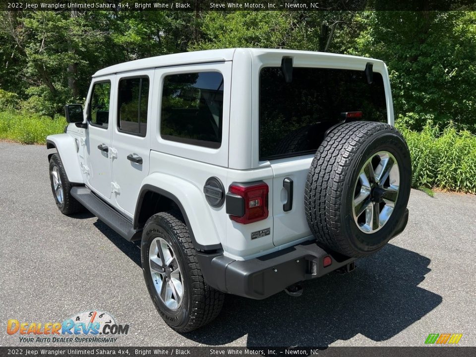 2022 Jeep Wrangler Unlimited Sahara 4x4 Bright White / Black Photo #8