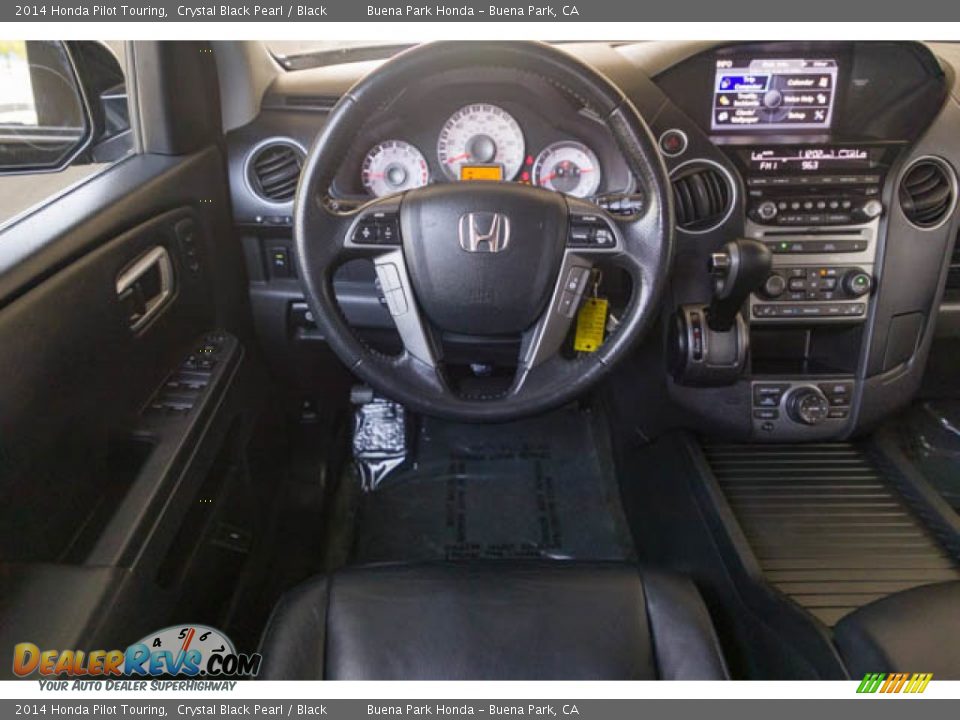 2014 Honda Pilot Touring Crystal Black Pearl / Black Photo #5