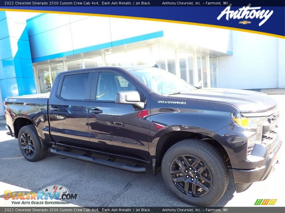 2022 Chevrolet Silverado 1500 Custom Crew Cab 4x4 Dark Ash Metallic / Jet Black Photo #1