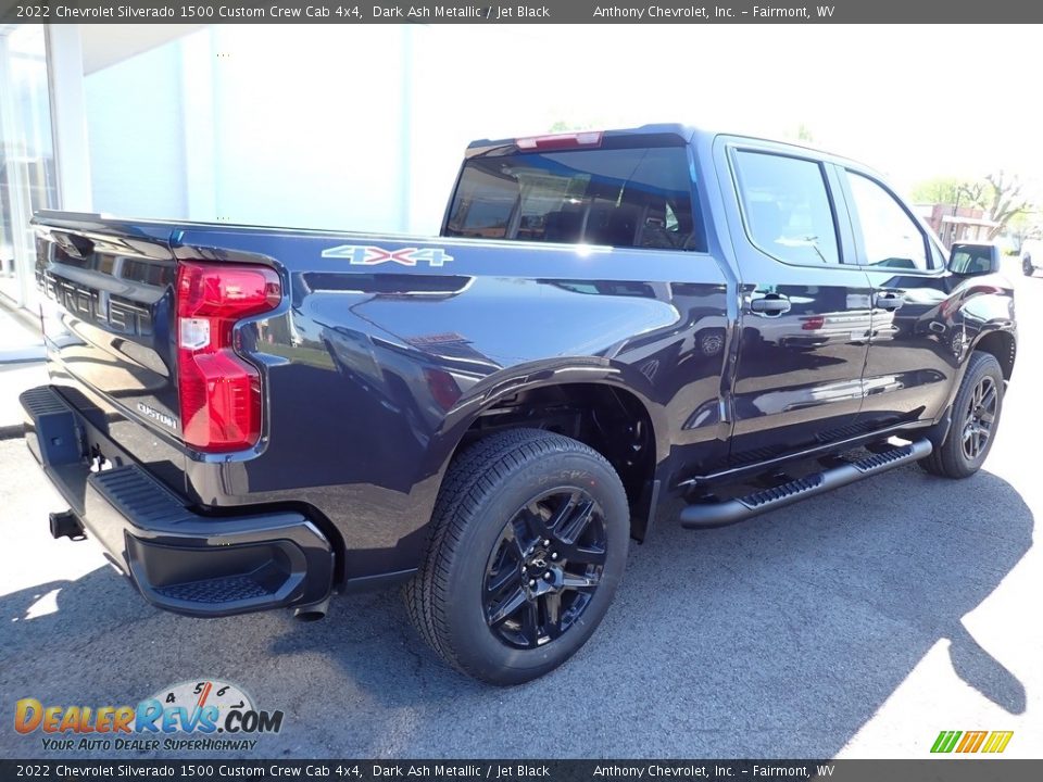 2022 Chevrolet Silverado 1500 Custom Crew Cab 4x4 Dark Ash Metallic / Jet Black Photo #3