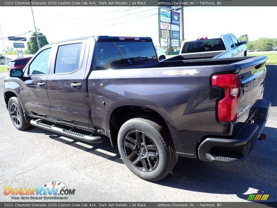 2022 Chevrolet Silverado 1500 Custom Crew Cab 4x4 Dark Ash Metallic / Jet Black Photo #5