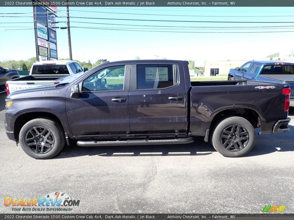 2022 Chevrolet Silverado 1500 Custom Crew Cab 4x4 Dark Ash Metallic / Jet Black Photo #6