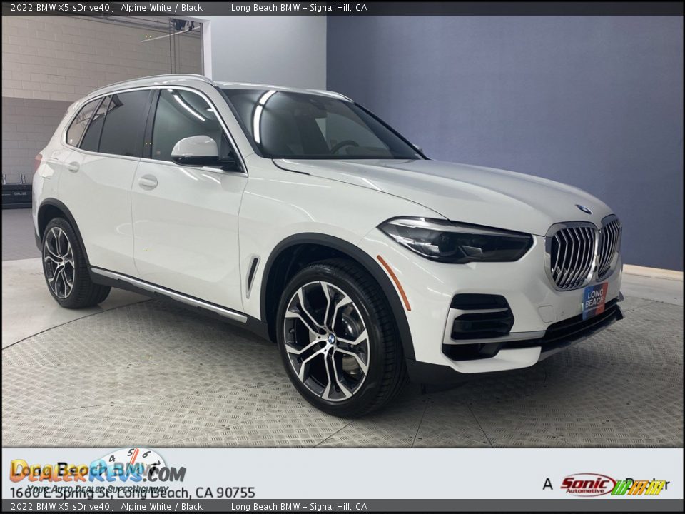 2022 BMW X5 sDrive40i Alpine White / Black Photo #1