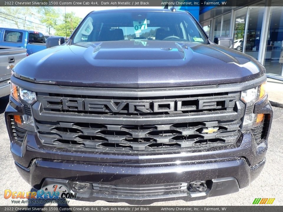 2022 Chevrolet Silverado 1500 Custom Crew Cab 4x4 Dark Ash Metallic / Jet Black Photo #8