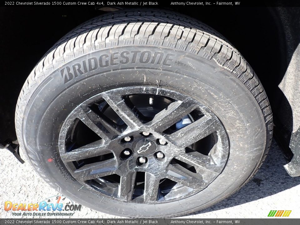2022 Chevrolet Silverado 1500 Custom Crew Cab 4x4 Dark Ash Metallic / Jet Black Photo #9