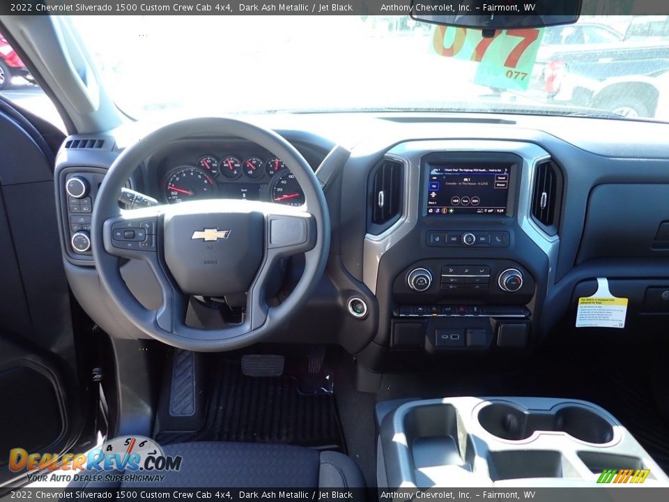 2022 Chevrolet Silverado 1500 Custom Crew Cab 4x4 Dark Ash Metallic / Jet Black Photo #13