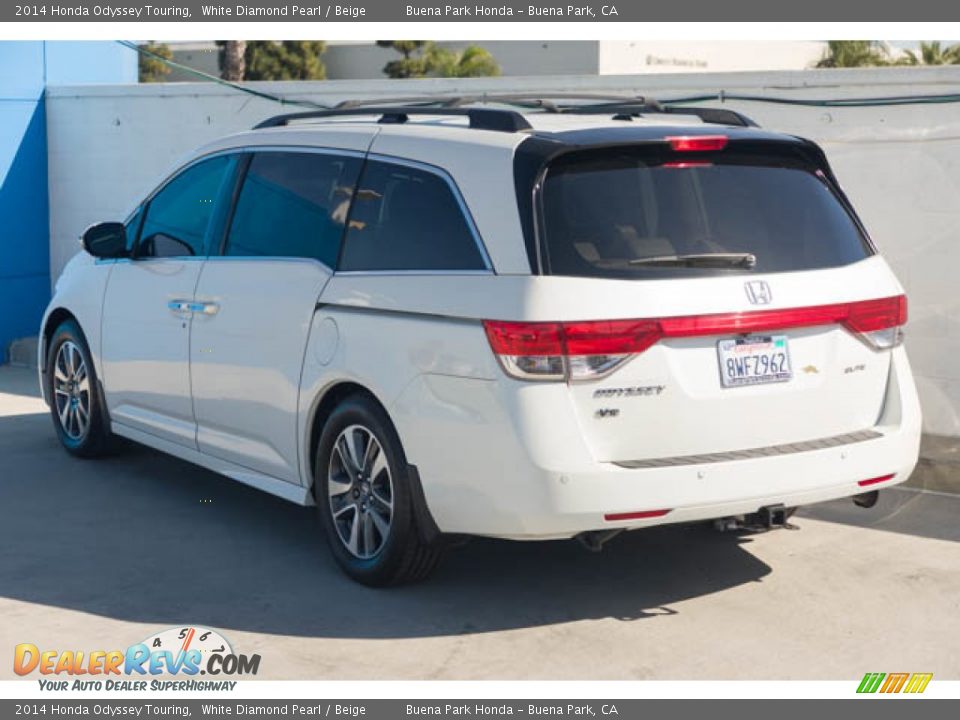 2014 Honda Odyssey Touring White Diamond Pearl / Beige Photo #2