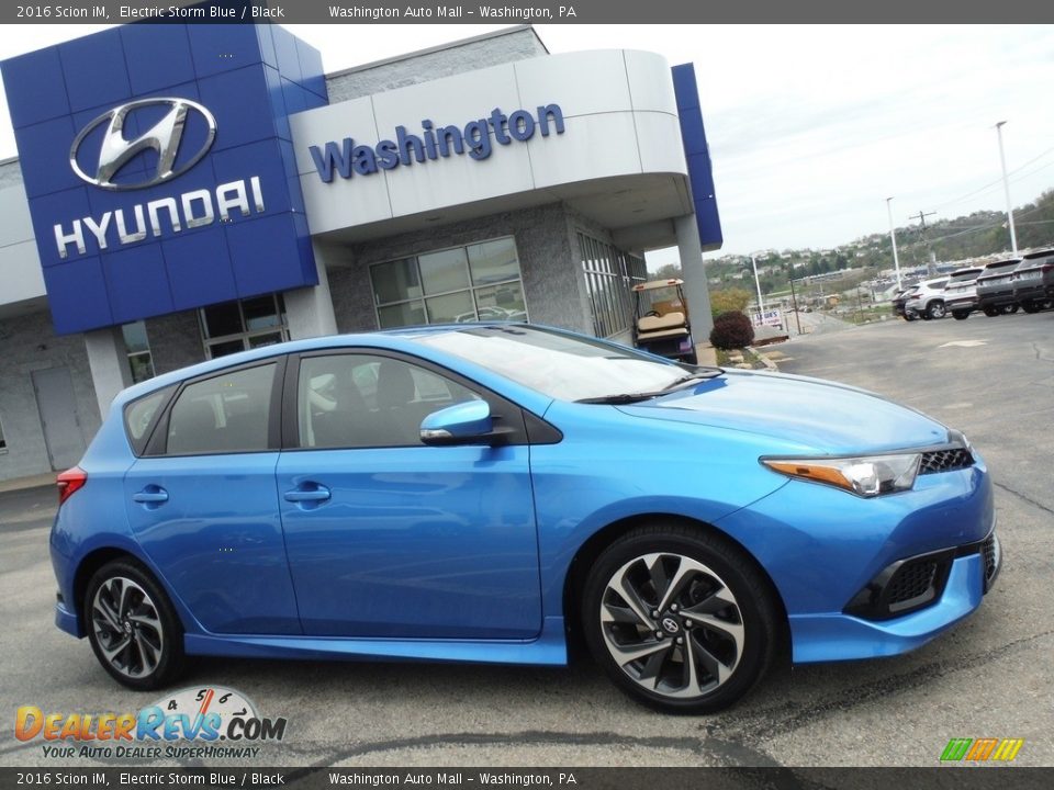 2016 Scion iM Electric Storm Blue / Black Photo #2